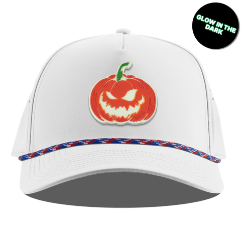 Jack-O-Lantern Glow Curved 5 Panel Rope White RWB