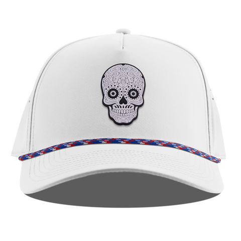 Sugar Skull PVC Curved 5 Panel Rope White RWB