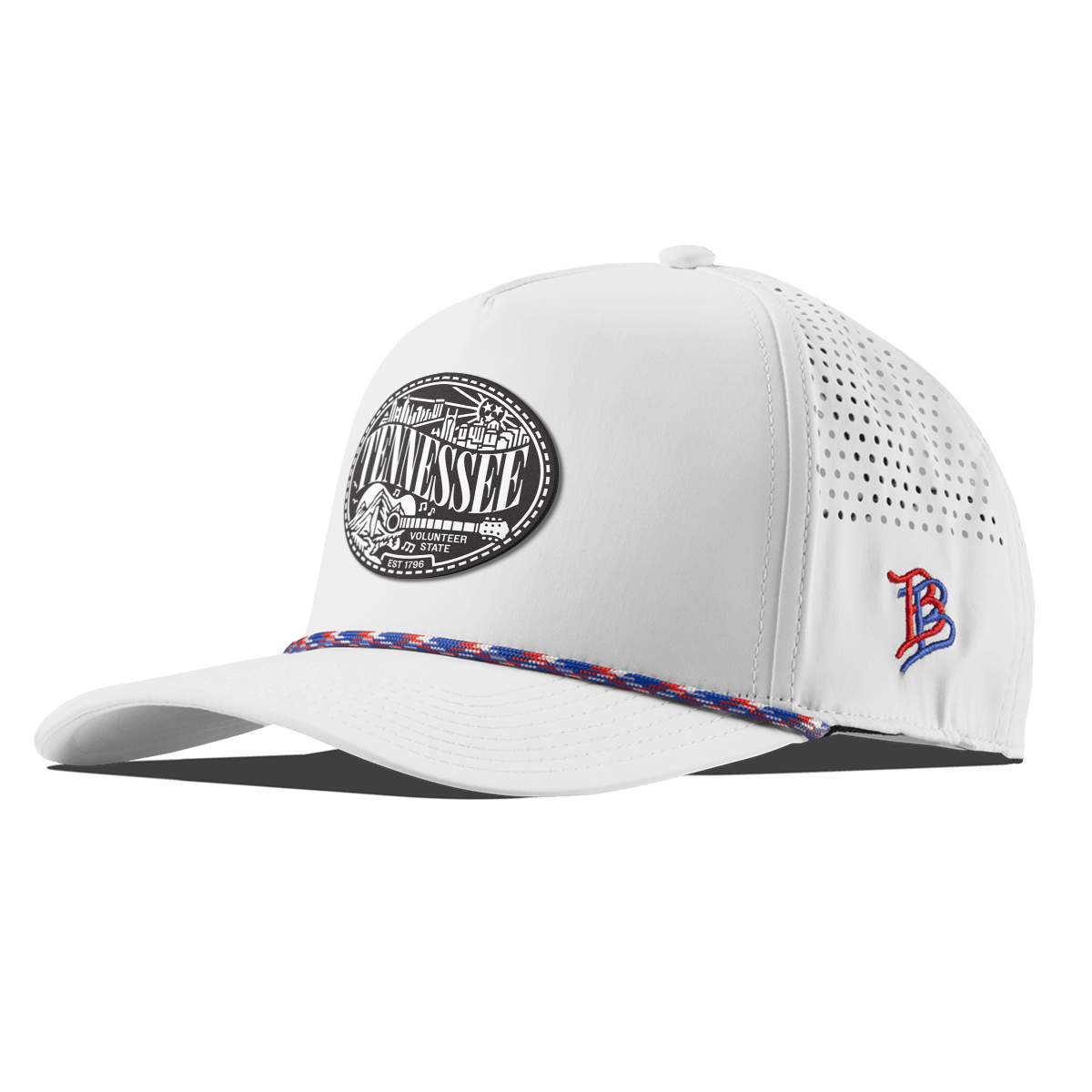 Tennessee Traveler Curved 5 Panel Rope White RWB