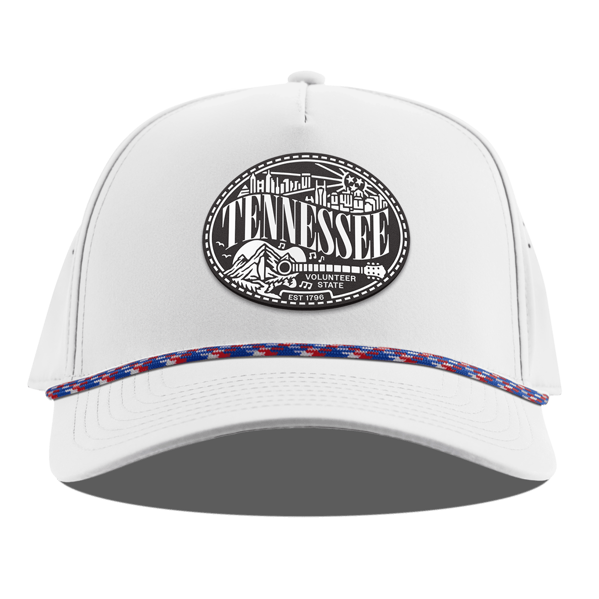 Tennessee Traveler Curved 5 Panel Rope White RWB