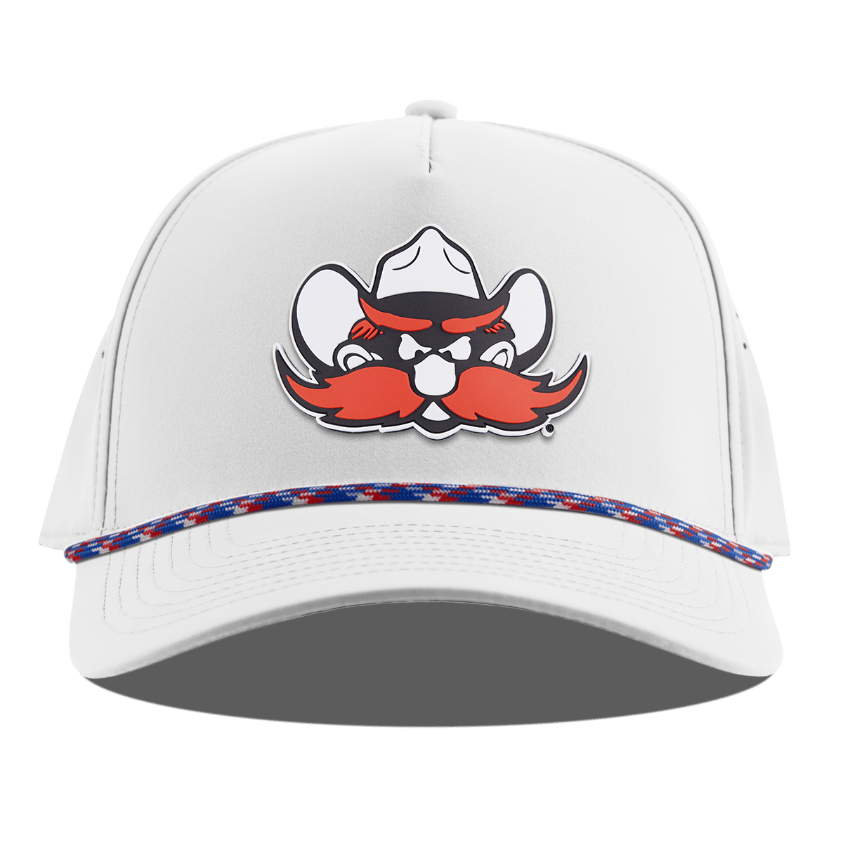 Texas Tech University "Texas Tech Raider" Curved 5 Panel Rope White RWB