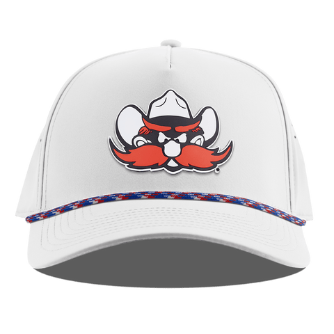 Texas Tech University "Texas Tech Raider" Curved 5 Panel Rope White RWB