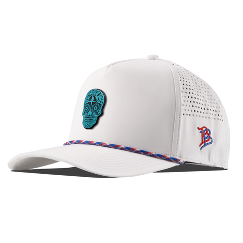 Turquoise Skull PVC Curved 5 Panel Rope RWB