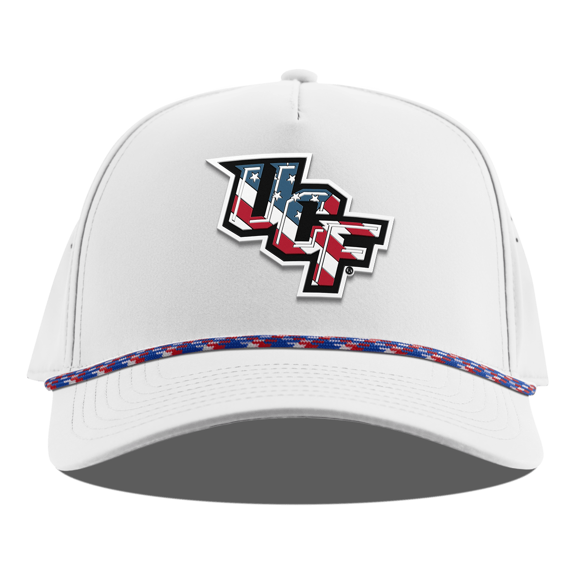 University of Central Florida "UCF Stars & Stripes" Curved 5 Panel Rope White RWB