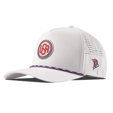 USA Icon Curved 5 Panel Rope White RWB