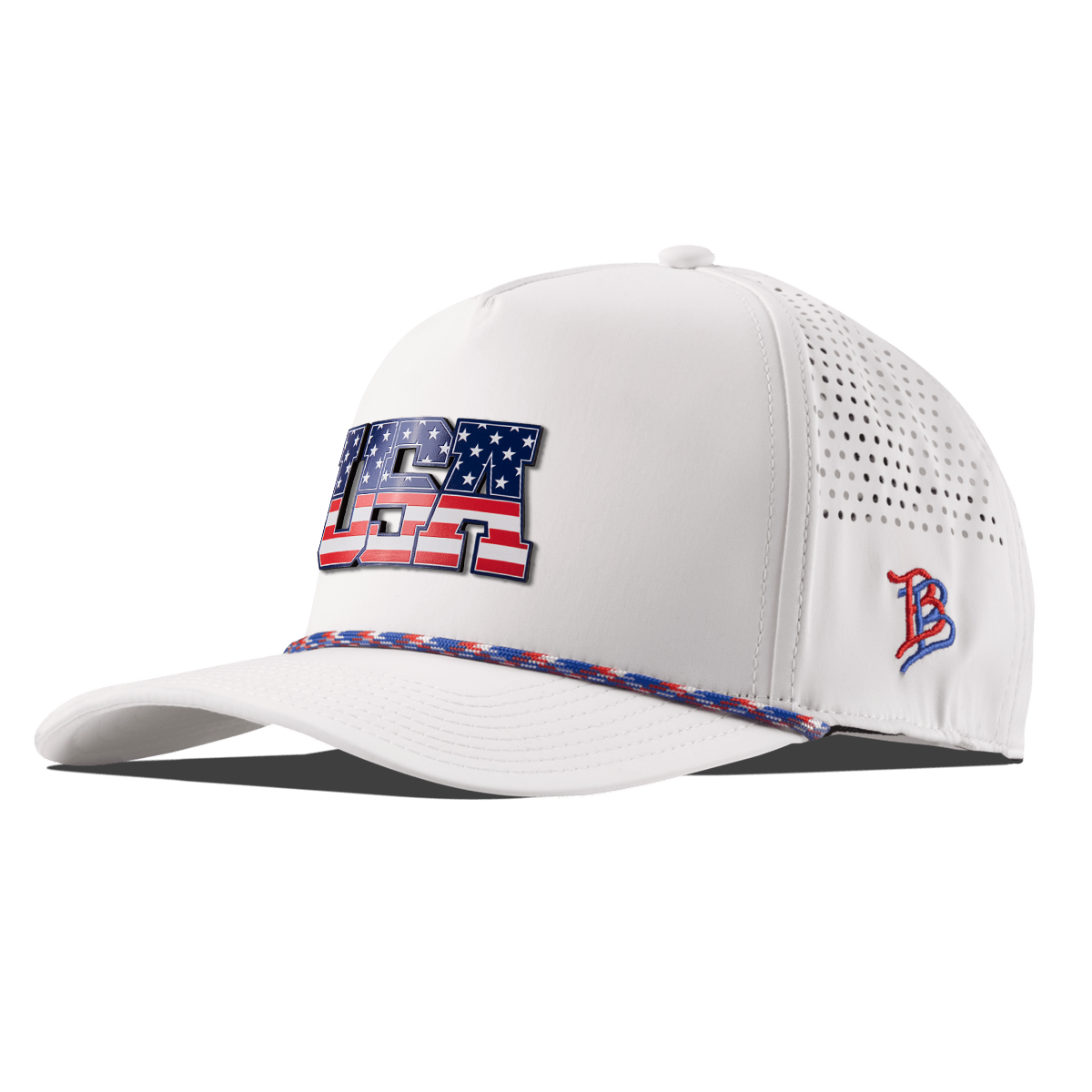 USA Tradition Curved 5 Panel Rope White/RWB