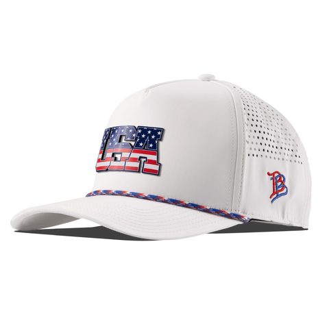 USA Tradition Curved 5 Panel Rope White/RWB