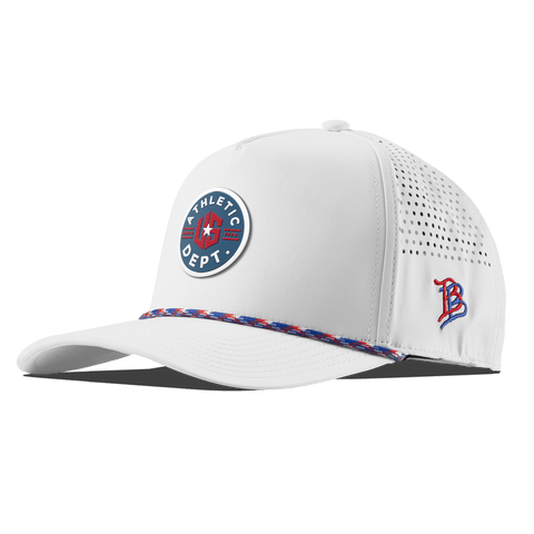 US Athletic Curved 5 Panel Rope White RWB