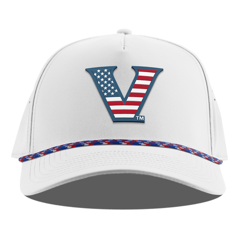 Vanderbilt University "Vanderbilt Stars & Stripes" Curved 5 Panel Rope White RWB