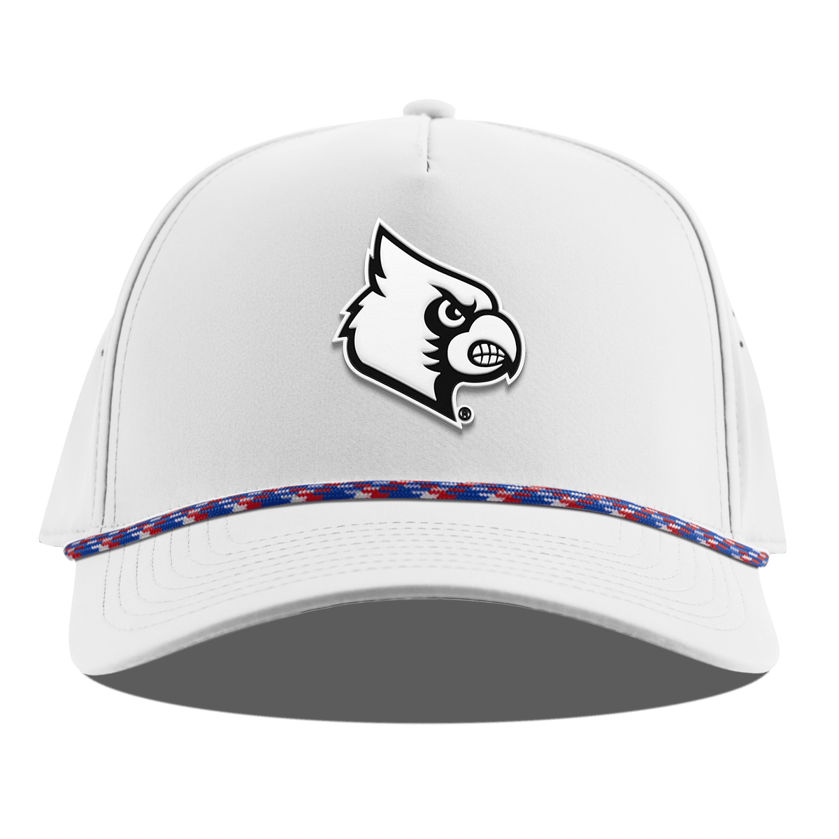 University of Louisville "Vintage Louisville Team Logo" Curved 5 Panel Rope White RWB