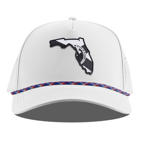 Florida Vintage Curved 5 Panel Rope White RWB