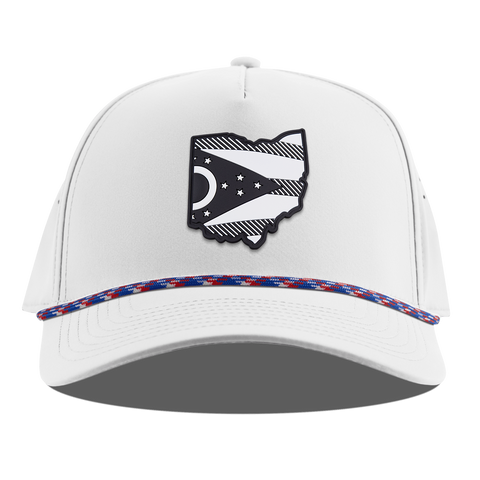 Ohio Vintage Curved 5 Panel Rope White RWB
