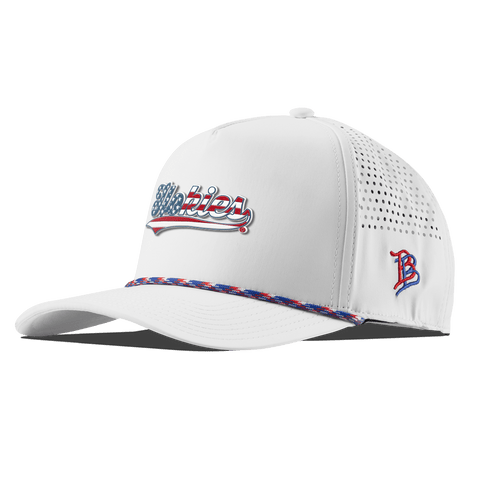 Virginia Tech University "Hokies Stars & Stripes" Curved 5 Panel Rope White RWB
