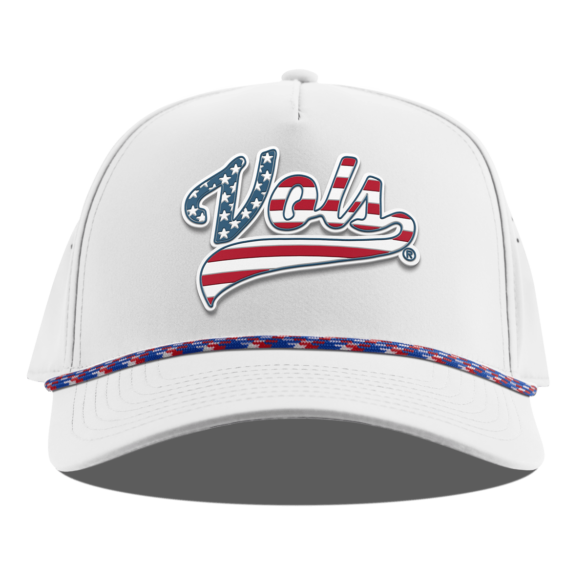 University of Tennessee "Vols Stars & Stripes" Curved 5 Panel Rope White RWB