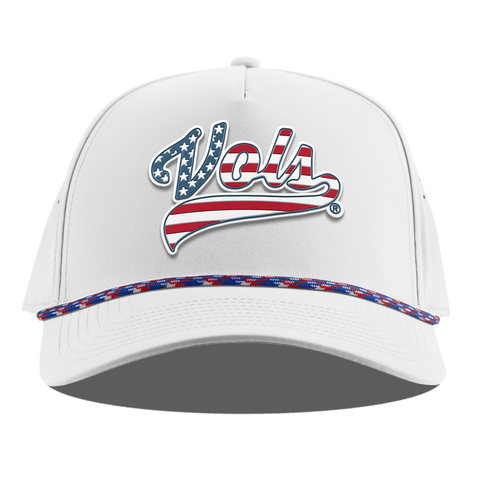 University of Tennessee "Vols Stars & Stripes" Curved 5 Panel Rope White RWB