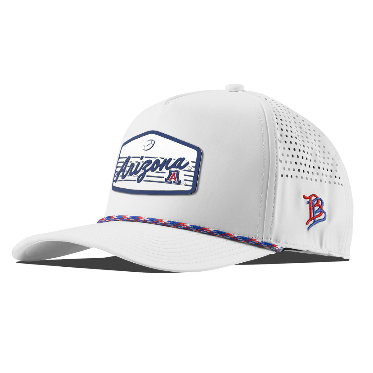University of Arizona "Wildcats Football" Curved 5 Panel Rope White RWB