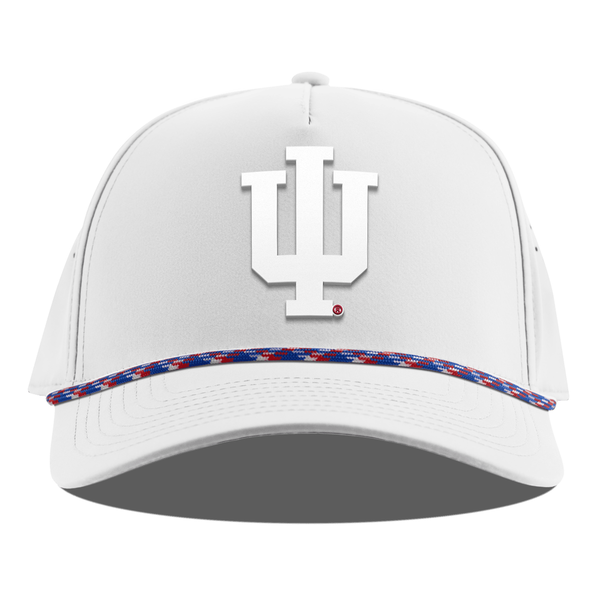 Indiana University "Whiteout Indiana Team Logo" Curved 5 Panel Rope White RWB