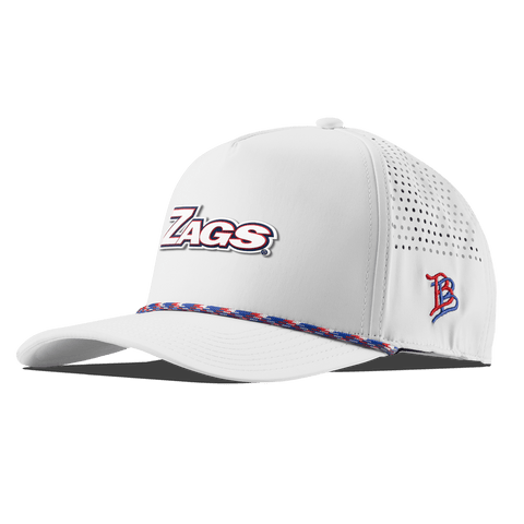 Gonzaga University "Zags Block" Curved 5 Panel Rope White RWB