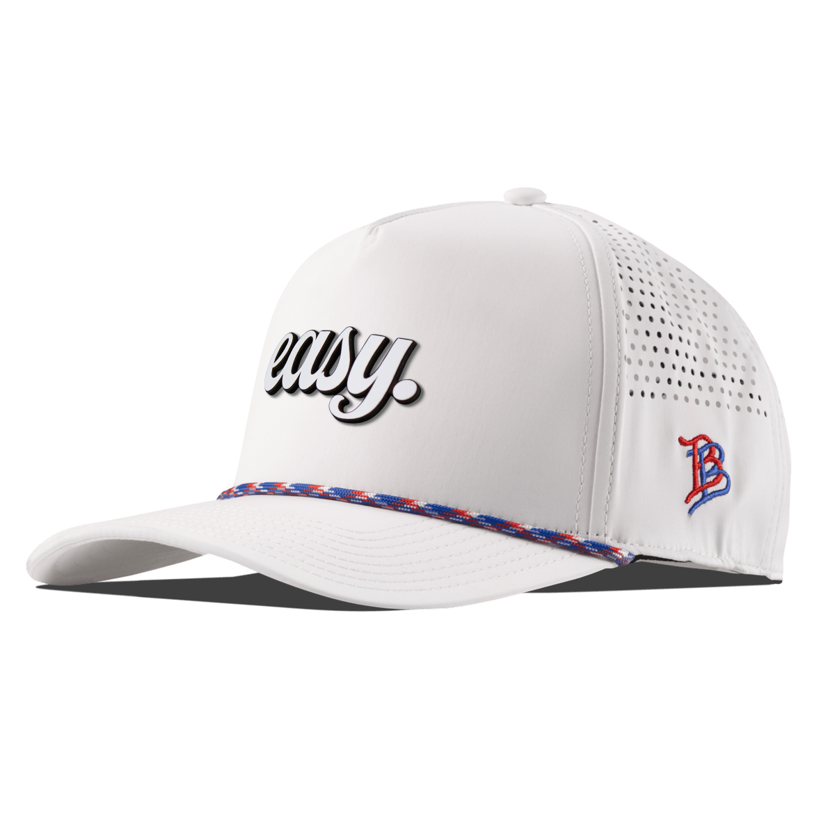 Easy Script Curved 5 Panel Rope White RWB