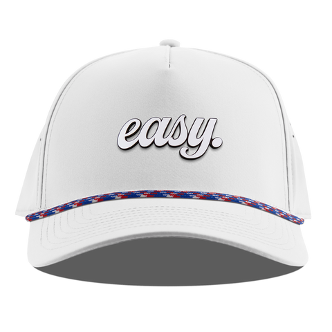 Easy Script Curved 5 Panel Rope White RWB