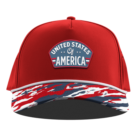 United States of America Badge Curved 5 Panel Rope