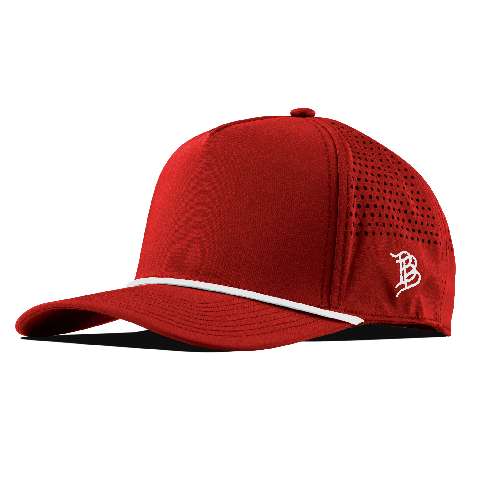 Bare Curved 5 Panel Rope Red/White