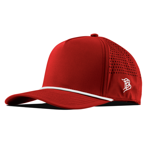 Bare Curved 5 Panel Rope Red/White