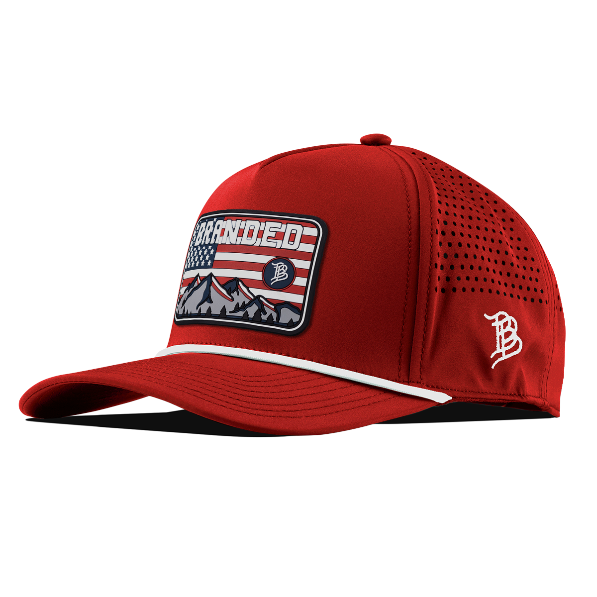 American Horizon Curved 5 Panel Rope Red/White