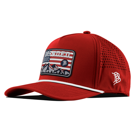 American Horizon Curved 5 Panel Rope Red/White