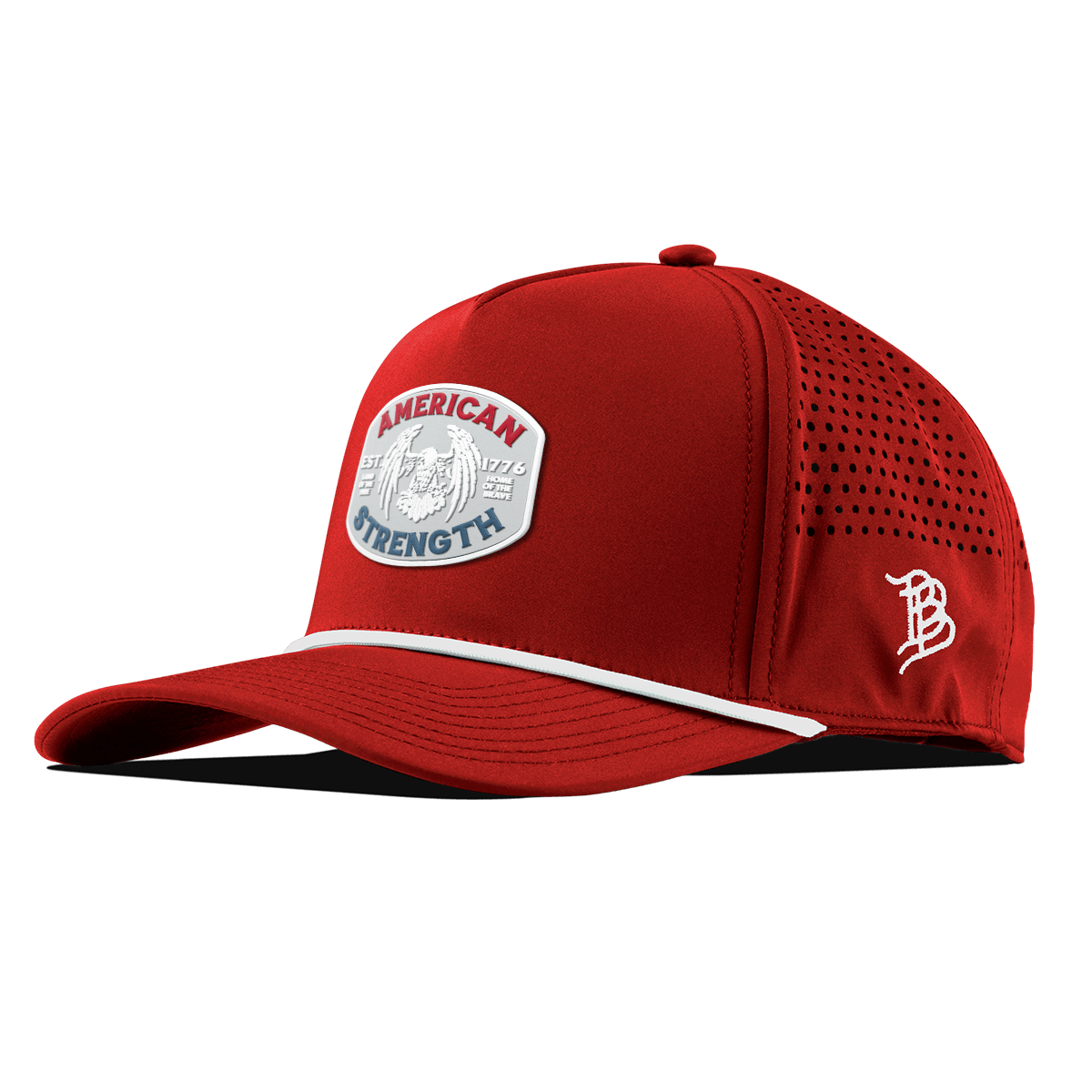 American Strength USA Curved 5 Panel Rope Red