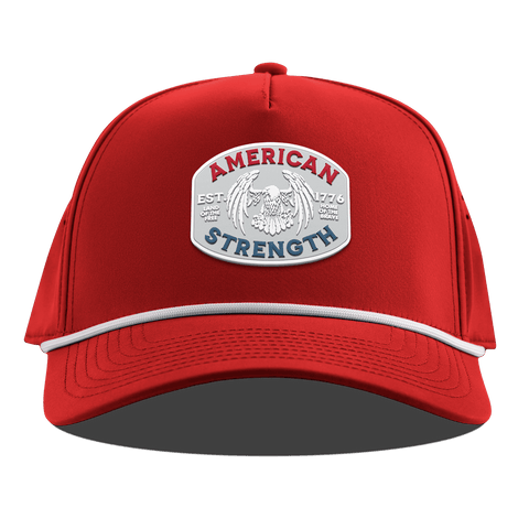 American Strength USA Curved 5 Panel Rope Red