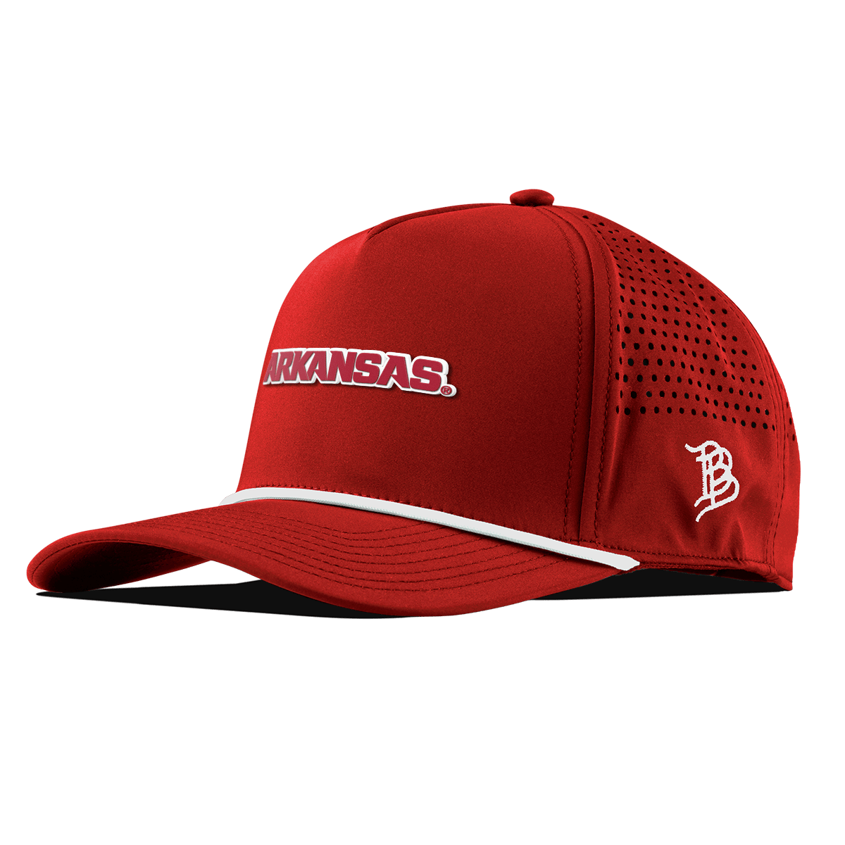 University of Arkansas "Arkansas Block" Curved 5 Panel Rope Red