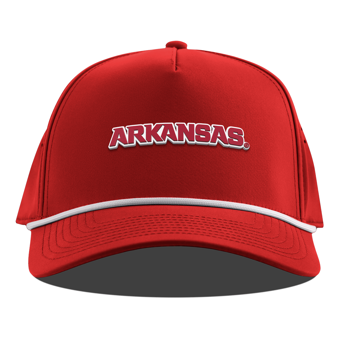 University of Arkansas "Arkansas Block" Curved 5 Panel Rope Red