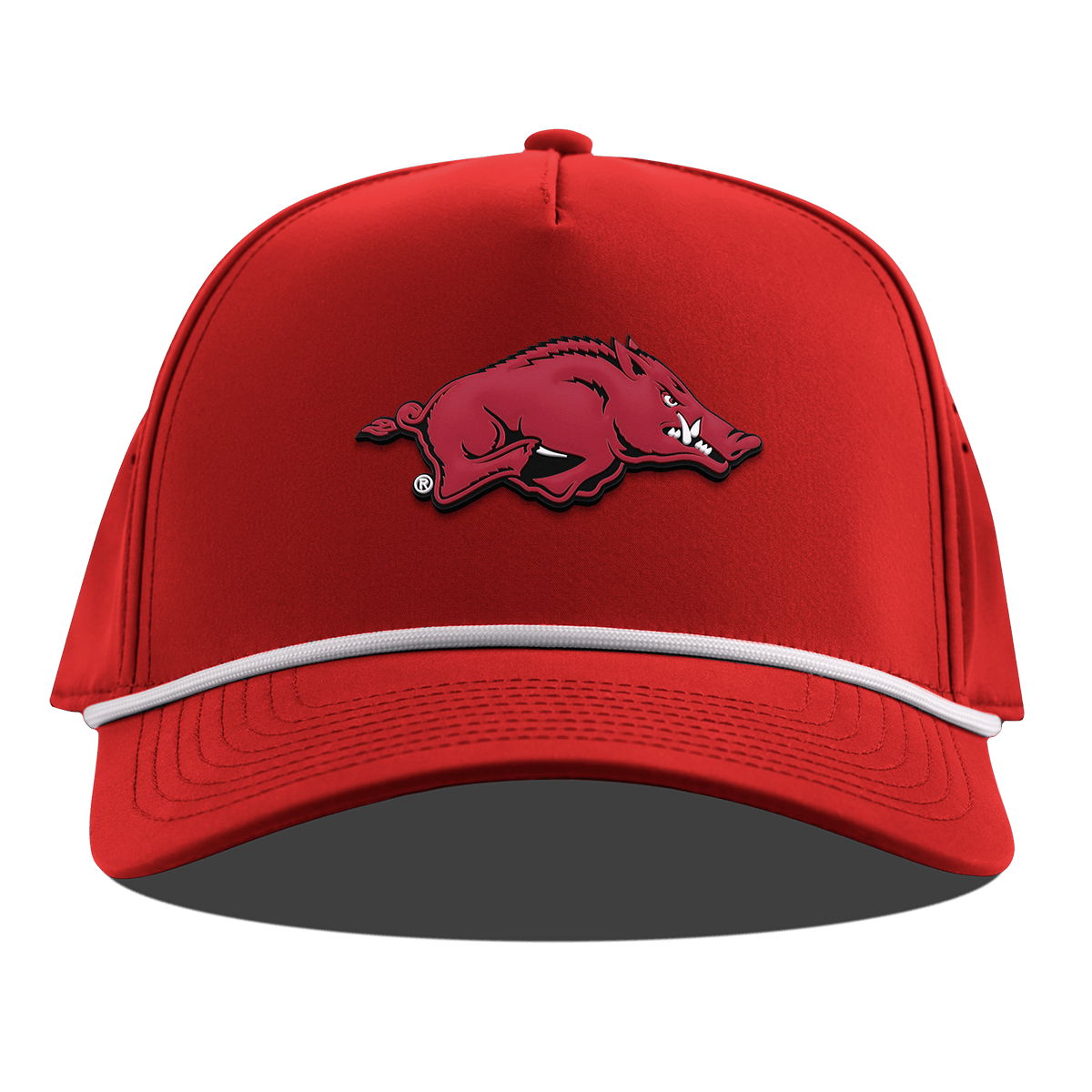 University of Arkansas "Arkansas Team Logo" Curved 5 Panel Rope Red