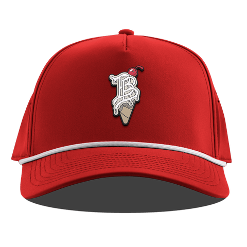 BB Drip Cone Curved 5 Panel Rope Red
