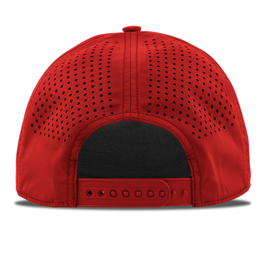 Midnight Horizon Curved 5 Panel Rope Back Red/White