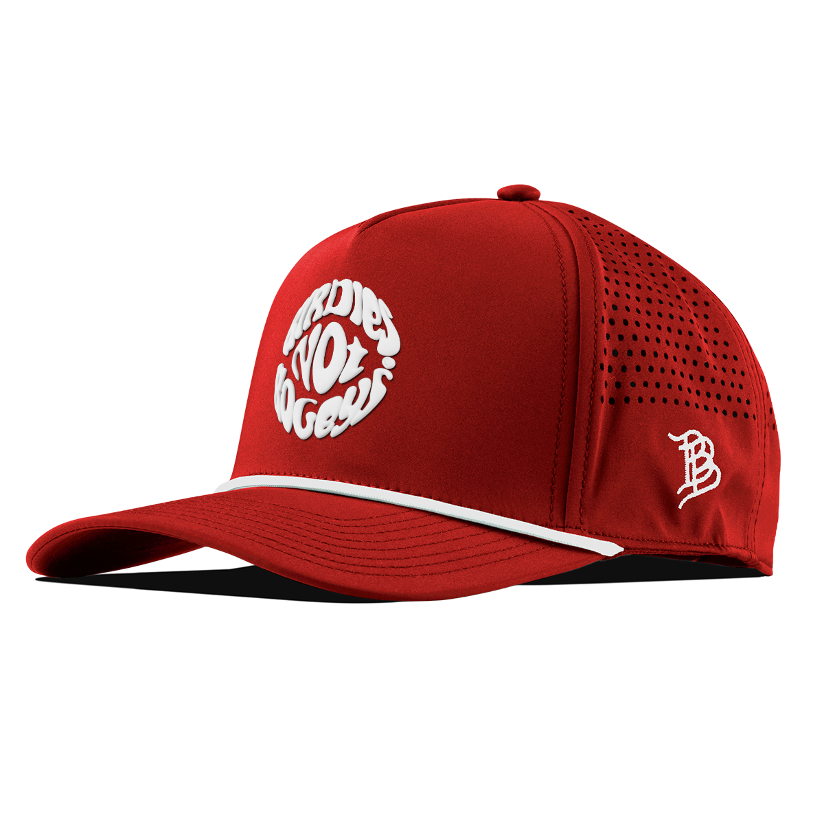 Birdies Not Bogeys® Curved 5 Panel Rope Red