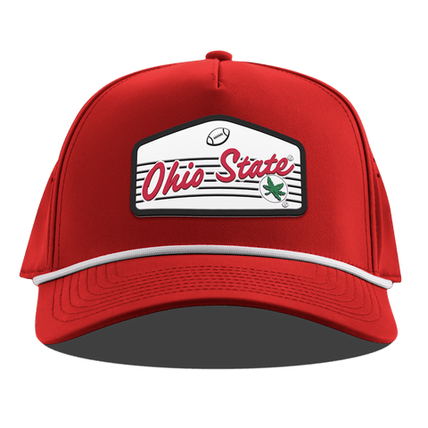 Ohio State University "Buckeyes Football'" Curved 5 Panel Rope Red