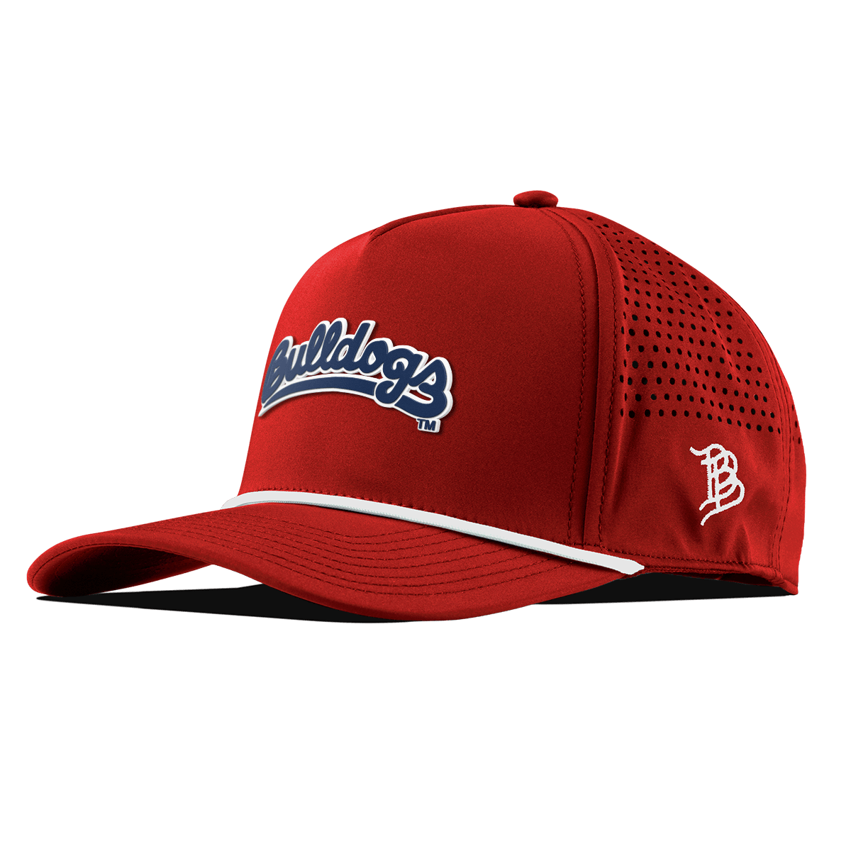 Fresno State University "Bulldogs Script Navy" Curved 5 Panel Rope Red