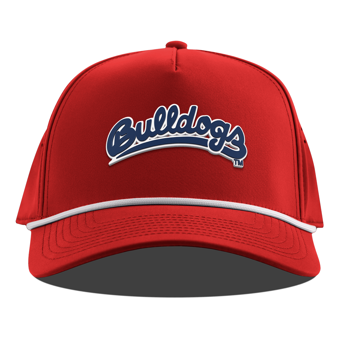 Fresno State University "Bulldogs Script Navy" Curved 5 Panel Rope Red