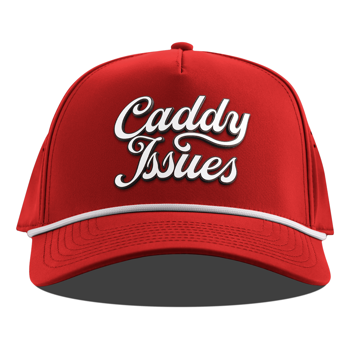 Caddy Issues Script Curved 5 Panel Rope Red