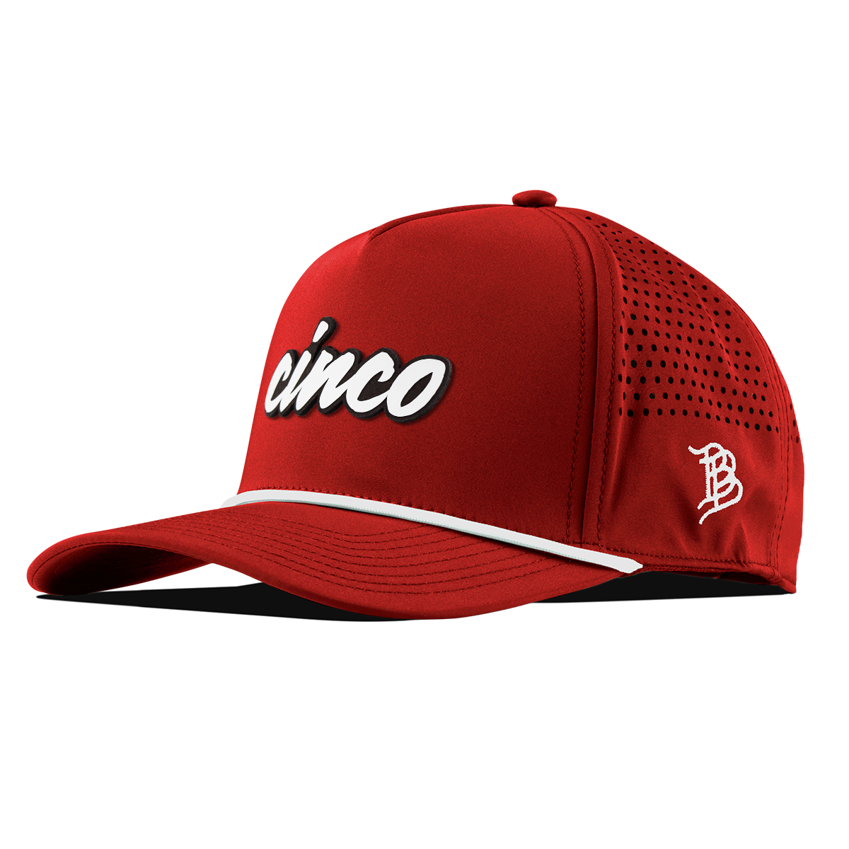 Cinco Script Curved 5 Panel Rope Red