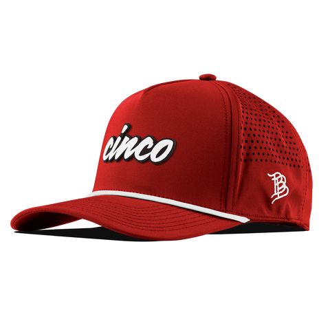Cinco Script Curved 5 Panel Rope Red
