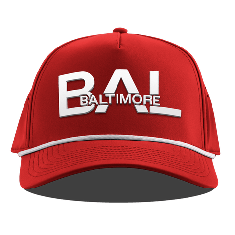 City Block Baltimore Curved 5 Panel Rope Red