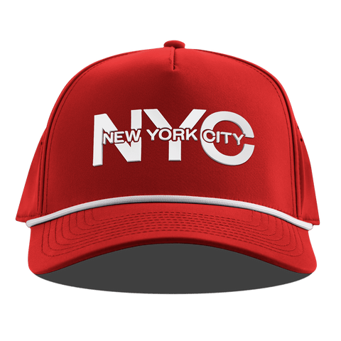 City Block New York Curved 5 Panel Rope Red