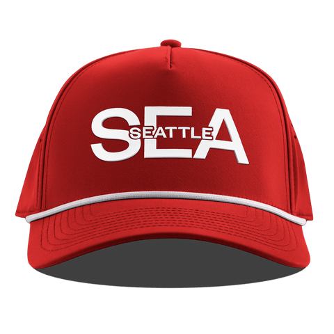 City Block Seattle Curved 5 Panel Rope Red