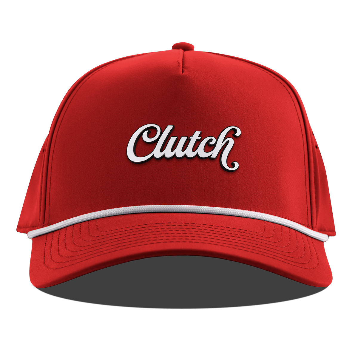 Clutch Script Curved 5 Panel Rope Red