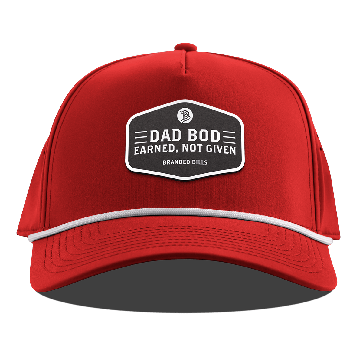 Dad Bod Curved 5 Panel Rope Red