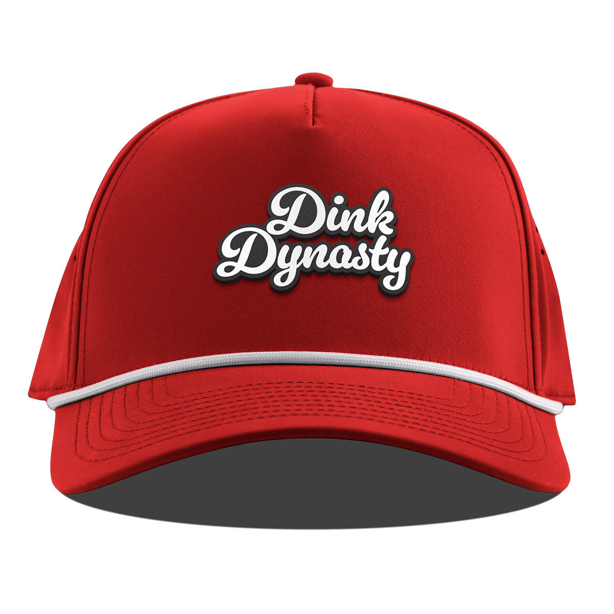 Dink Dynasty Script Curved 5 Panel Rope Red