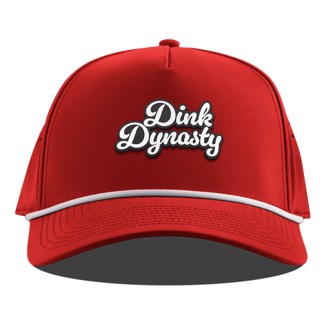 Dink Dynasty Script Curved 5 Panel Rope Red